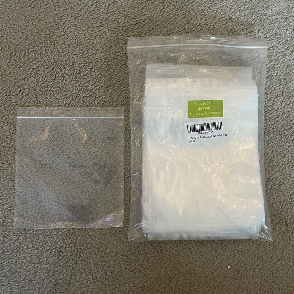 500 5x5 Clear Plastic Reclosable Bags‎ 2 Mil
